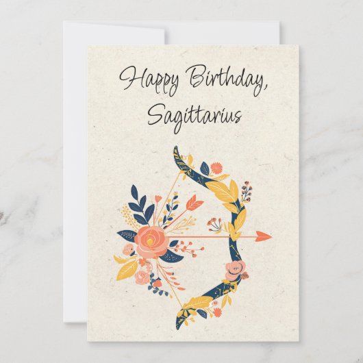 Sagittarius Archer Zodiac Verjaardag Flat Kaart (Voorkant)