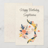 Sagittarius Archer Zodiac Verjaardag Flat Kaart (Voorkant / Achterkant)