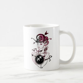 Sagittarius Art Deco Lady Koffiemok