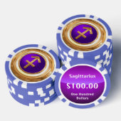 Sagittarius Astrological Sign Poker Chips (Opstapeling)