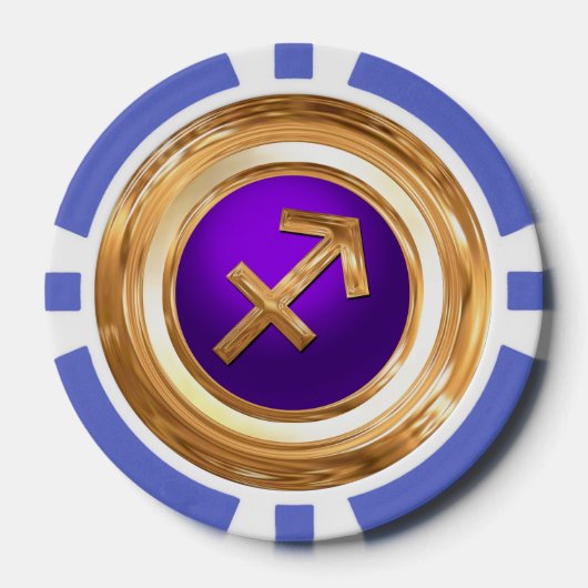 Sagittarius Astrological Sign Poker Chips (Voorkant)