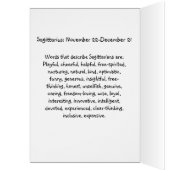 Sagittarius Astrology Birthday Kaart nov 22-dec 21 (Binnen (Links))