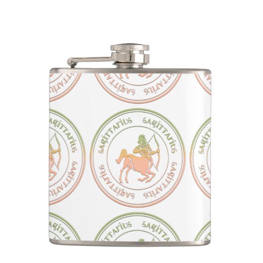 Sagittarius Astrology Zodiac d1 Flask 2 Heupfles (Voorkant)