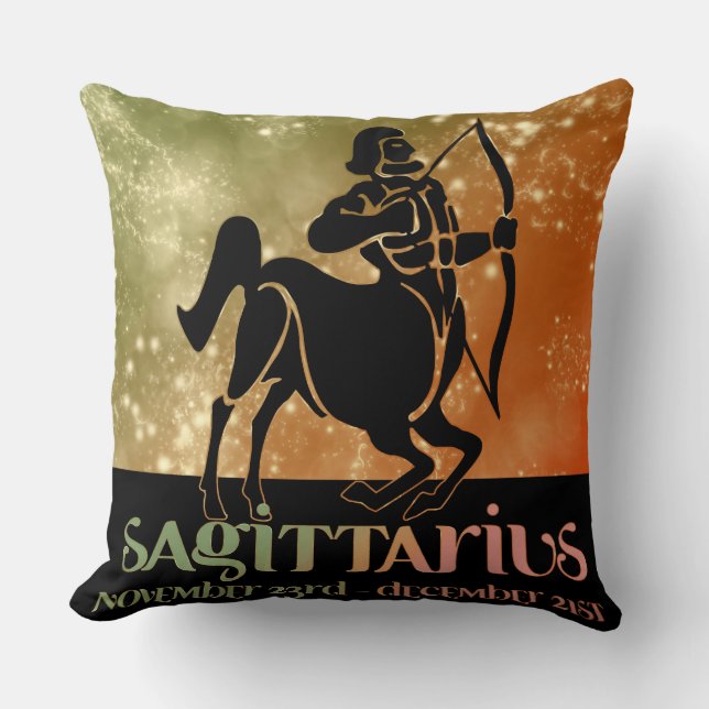 Sagittarius Astrology Zodiac d1 Pillow Kussen (Voorkant)