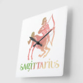 Sagittarius Astrology Zodiac d1 Wall Clock 2 Vierkante Klok (Hoek)
