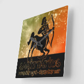 Sagittarius Astrology Zodiac d1 Wall Clock 4 Vierkante Klok (Hoek)