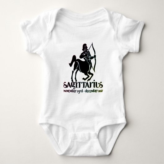Sagittarius Astrology Zodiac d5b Baby Romper (Voorkant)