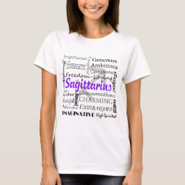 Sagittarius Astrology Zodiac Horoscope Collage T-shirt