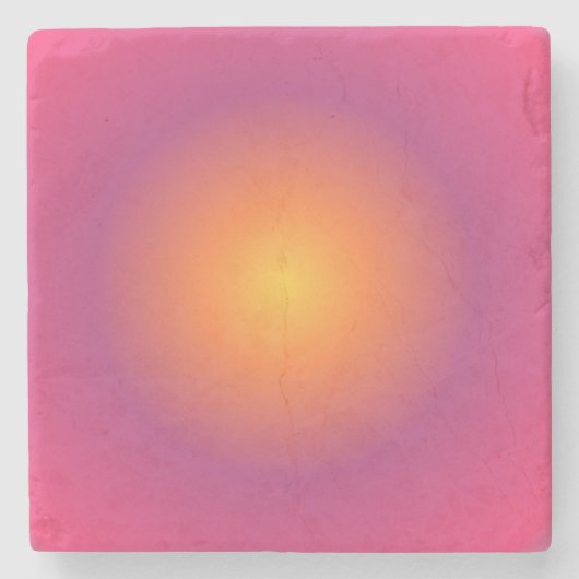 Sagittarius Aura Gradient Zodiac, Paarse geel Stenen Onderzetter (Voorkant)