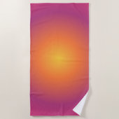 Sagittarius Aura Gradient Zodiac, Paarse geel Strandlaken (Voorkant)