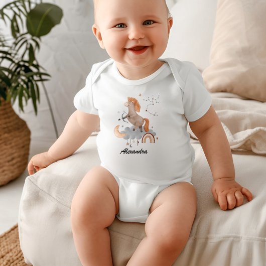 Sagittarius Baby: Archer's Starry Personalized Romper