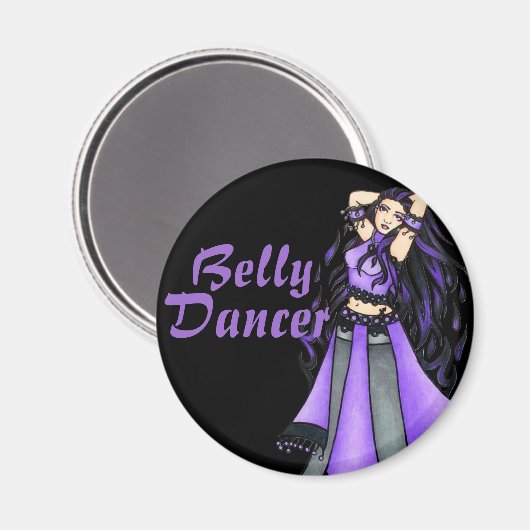 Sagittarius Belly Dancer Paars Magneet (Voorkant / Achterkant)