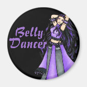 Sagittarius Belly Dancer Paars Magneet (Voorkant)