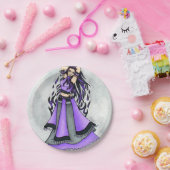 Sagittarius Belly Dancer Paars Papieren Bordje (Feest)