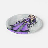 Sagittarius Belly Dancer Paars Papieren Bordje (Gekanteld)