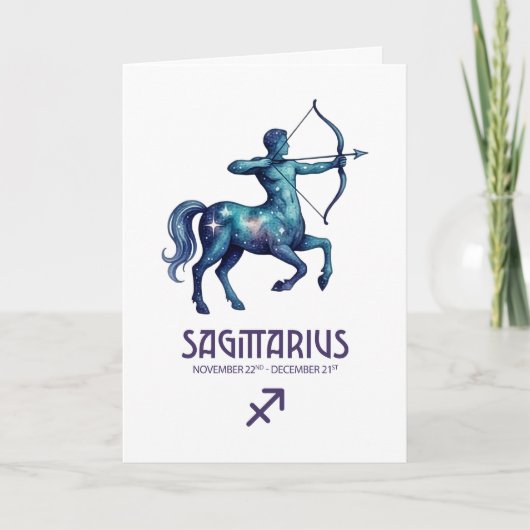 Sagittarius Birthday Card Feestdagen Kaart (Voorkant)