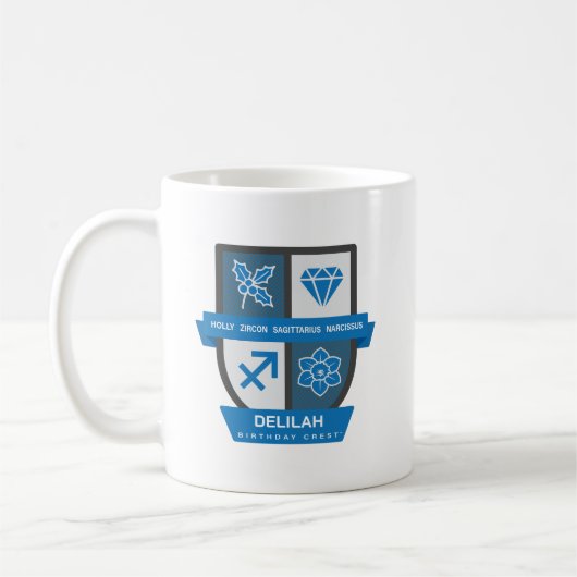 Sagittarius Birthday Crest™ for December 1-21 Mug Koffiemok (Links)