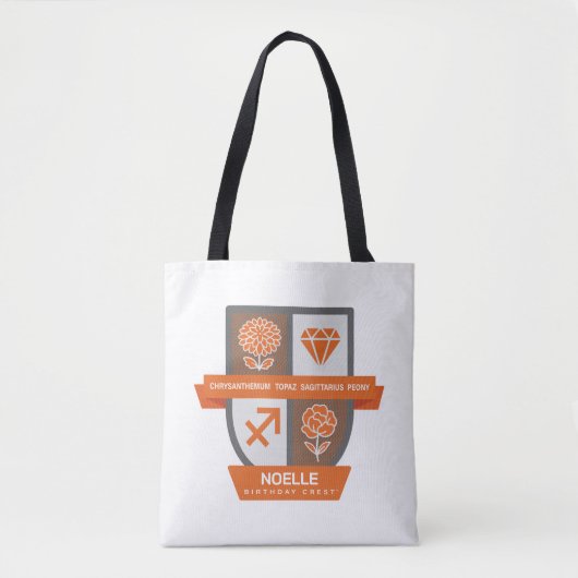 Sagittarius Birthday Crest™ November 22-30 Tote Bag (Voorkant)