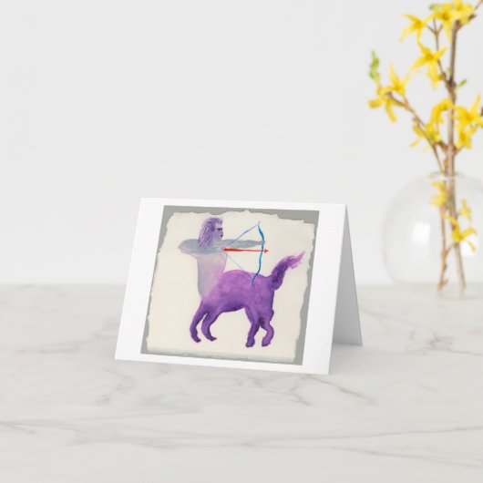 Sagittarius Birthday Kaart (Gele Bloem)