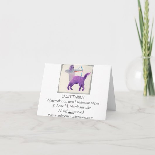Sagittarius Birthday Kaart (Achterkant)