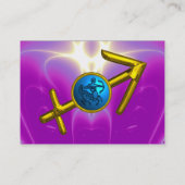 SAGITTARIUS - blauw paars roze violet Visitekaartje (Achterkant)