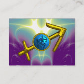 SAGITTARIUS - blauw violet paars Visitekaartje (Achterkant)