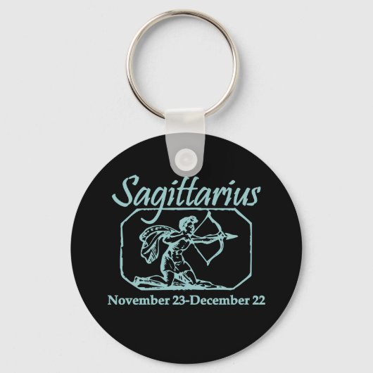 Sagittarius Blauwgroen Sleutelhanger (Voorkant)