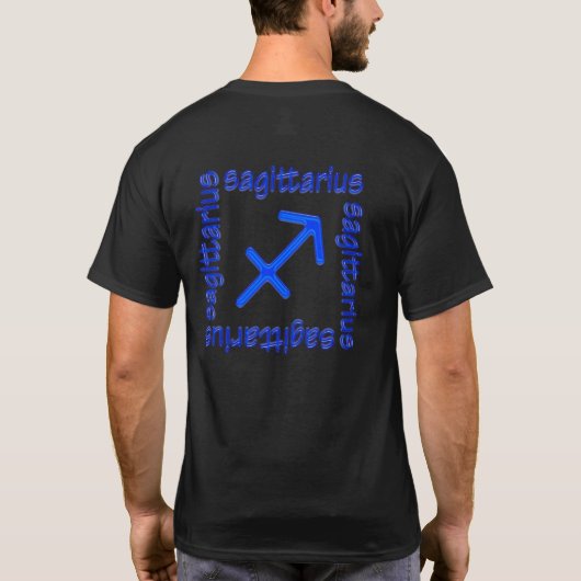 Sagittarius Blue Symbol Shirt (Achterkant)