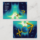 SAGITTARIUS - Blue Turquase Visitekaartje (Voorkant / Achterkant)