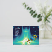 SAGITTARIUS - Blue Turquase Visitekaartje (Staand voorkant)