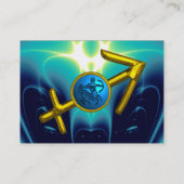 SAGITTARIUS - Blue Turquase Visitekaartje (Achterkant)