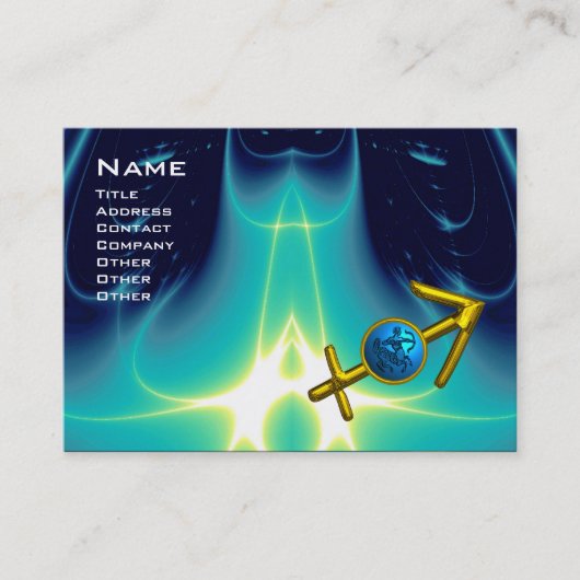 SAGITTARIUS - Blue Turquase Visitekaartje (Voorkant)