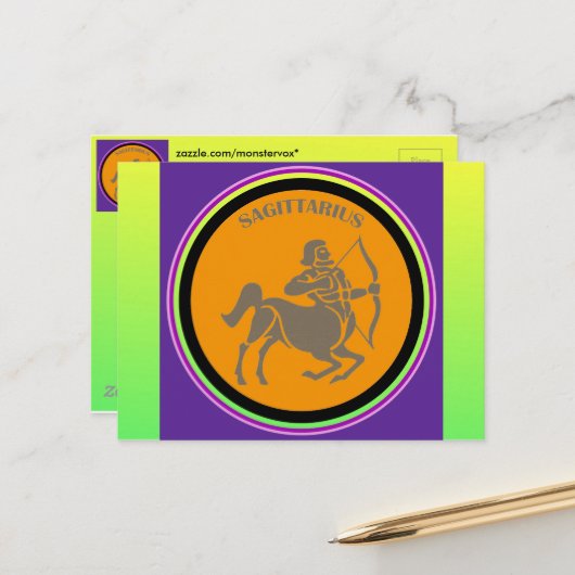 Sagittarius Briefkaart (Voorkant / Achterkant in situ)