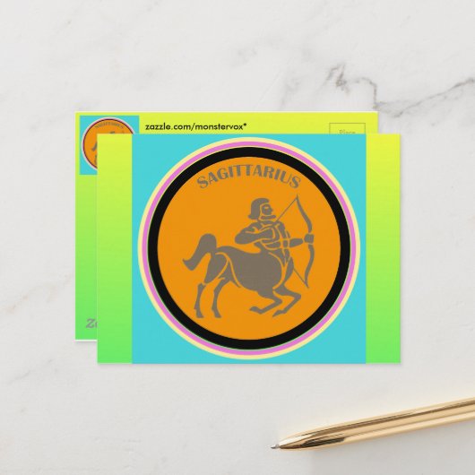 Sagittarius Briefkaart (Voorkant / Achterkant in situ)