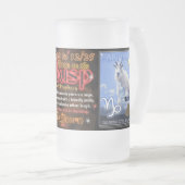 Sagittarius Capricorn zodiaal groot glas Matglas Bierpul (Voorkant rechts)