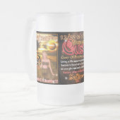 Sagittarius Capricorn zodiaal groot glas Matglas Bierpul (Voorkant links)