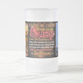 Sagittarius Capricorn zodiaal groot glas Matglas Bierpul (Center)