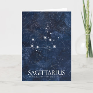 Sagittarius Card met naam, starsign zodiac Feestdagen Kaart