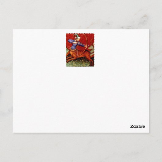 Sagittarius characteristics zodiac card briefkaart (Achterkant)