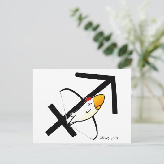 Sagittarius Chicken Briefkaart (Staand voorkant)