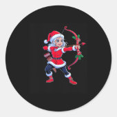 Sagittarius Christmas Archer Zodiac Cute Holiday H Ronde Sticker (Voorkant)