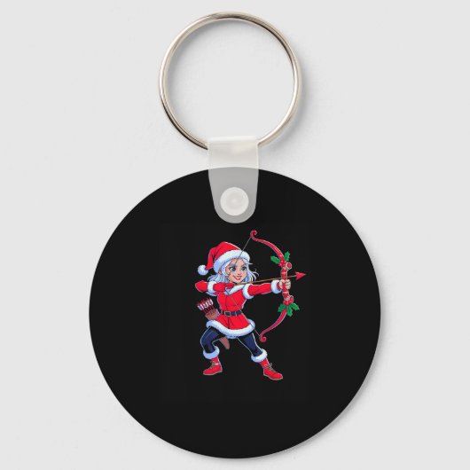 Sagittarius Christmas Archer Zodiac Cute Holiday H Sleutelhanger (Voorkant)