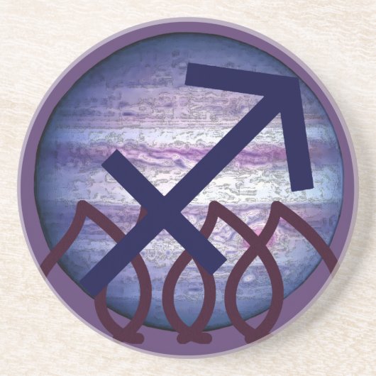 Sagittarius Coaster Zandsteen Onderzetter (Voorkant)