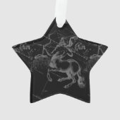 Sagittarius Constellation Black Hevelius Ornament (achterkant)