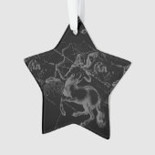 Sagittarius Constellation Black Hevelius Ornament (voorkant)