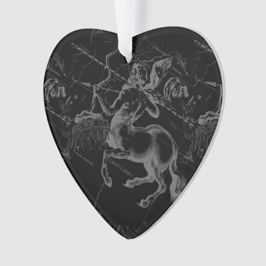  Sagittarius Constellation Black Hevelius Ornament (voorkant)