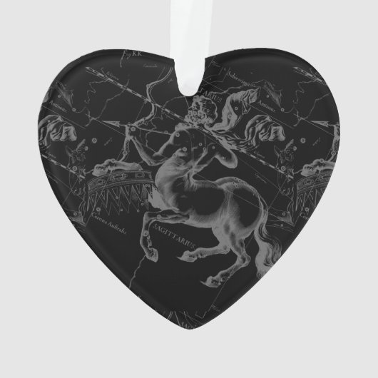 Sagittarius Constellation Black Hevelius Ornament (achterkant)