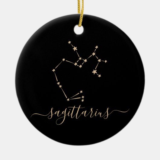 Sagittarius Constellation Ceramic Ornament (Voorkant)