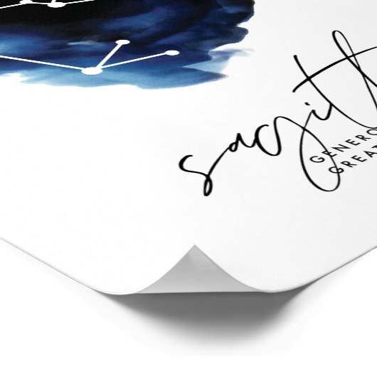 Sagittarius Constellation Character Traits Poster (Hoek)