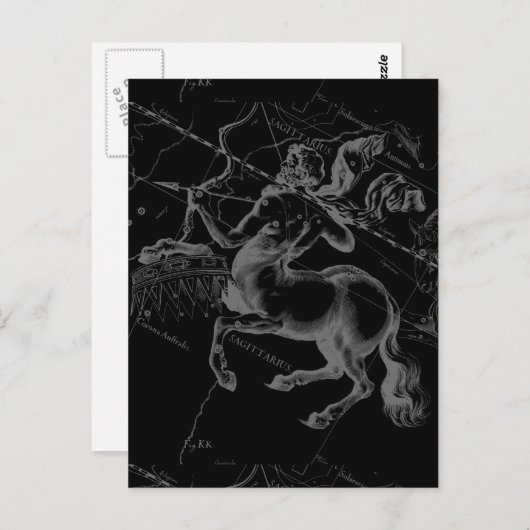 Sagittarius Constellation Classy Hevelius Engaving Briefkaart (Voorkant / Achterkant)